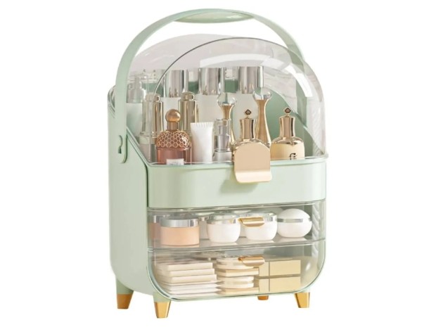 &u+ ORGANIZADOR MAQUILLAJE MALETIN CUPULA DE ACRILICO (5309)